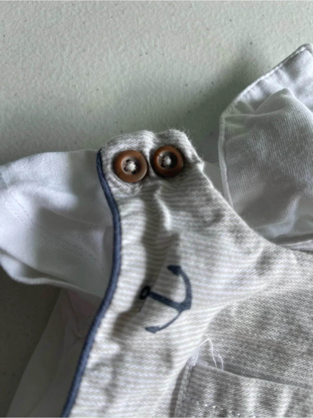Tommy Bahama Baby Boy 3-6M Anchor Romper Bodysuit Hat 3 Piece Set